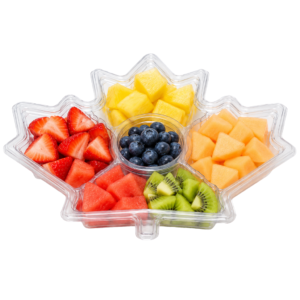10 In maple leaf container-clear