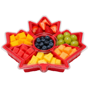 10 In maple leaf container Red
