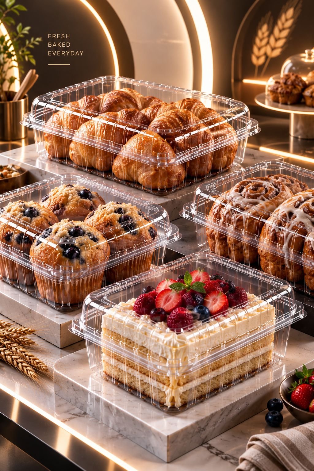 Bakery clamshell packaging