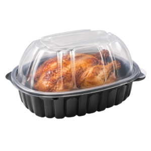 Black roast chicken container