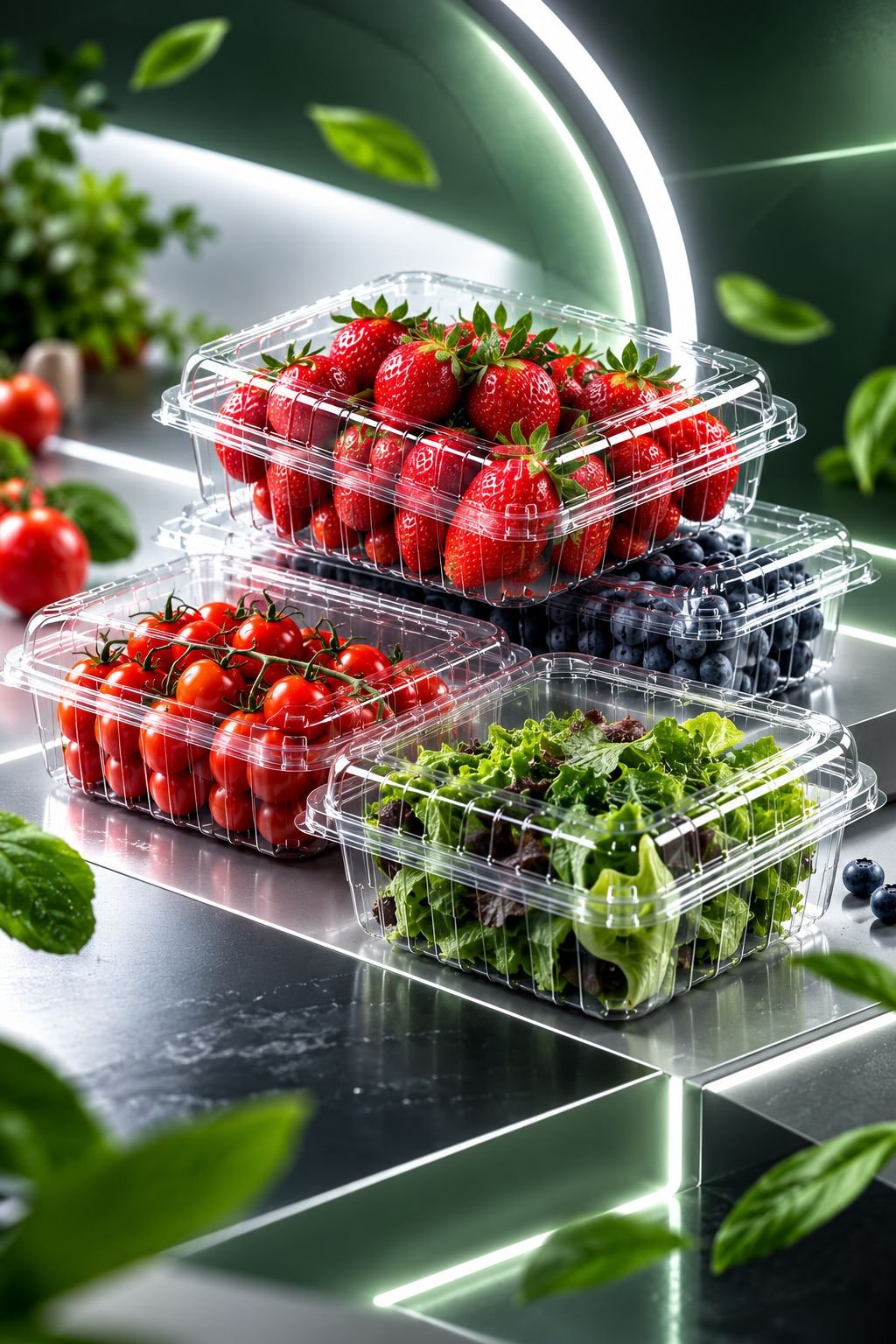Produce clamshell packaging