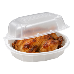 white roast chicken container